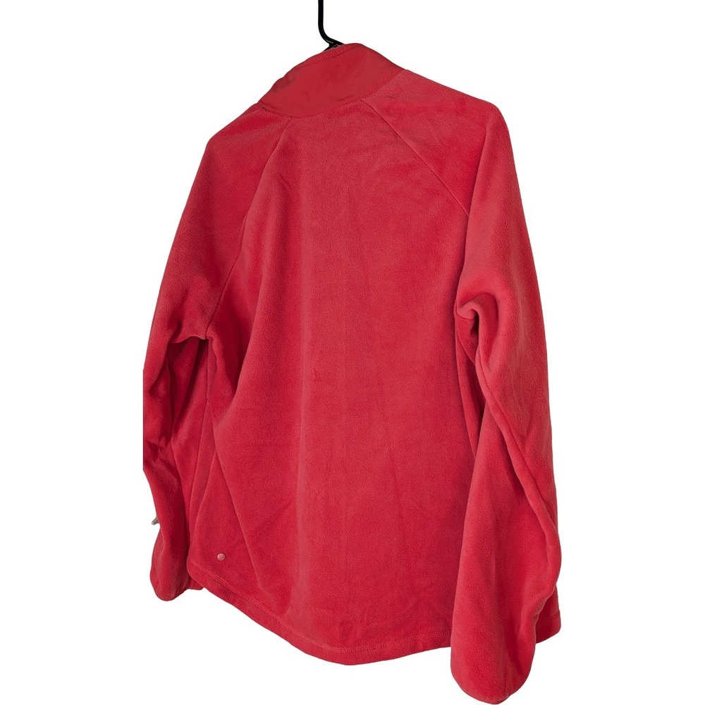 All in Motion Polartec Fleece Jacket Womens XXL Coral Red Full Zip Nylon Overlay - Picture 11 of 16